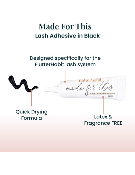 Kit de Extensiones de Pestañas FlutterHabit - 3 Juegos + Pegamento