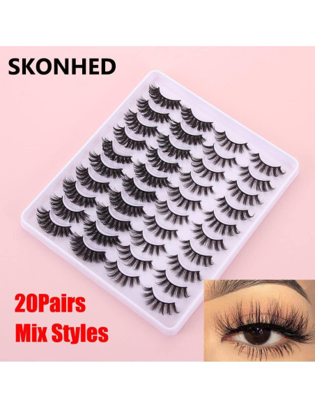 Pestañas Postizas 3D Andy's Orchids - 20 Pares Naturales