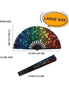 Abanico Plegable Amajiji de Mano 64cm Resistente al Agua 2