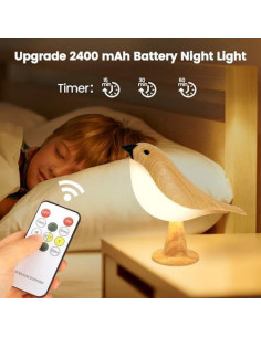 Lámpara de Mesa LED Haotao Pájaro Pequeño Recargable USB 2