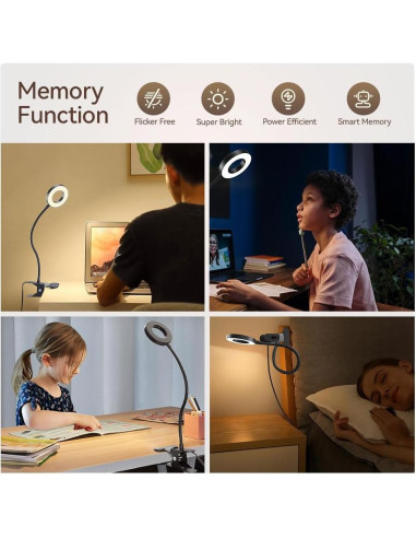 Lámpara de Escritorio LED Clip Shenzhen LAM30B 3 Modos 10 Niveles