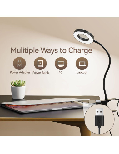 Lámpara de Escritorio LED Clip Shenzhen LAM30B 3 Modos 10 Niveles