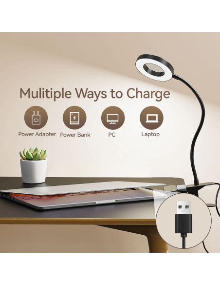 Lámpara de Escritorio LED Clip Shenzhen LAM30B 3 Modos 10 Niveles