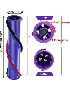 Rodillo de Cepillo Reemplazo para Aspiradora Dyson V8 23.8x5cm 2
