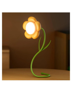 Lámpara LED Girasol Amarillo Recargable 3 Colores Regulable