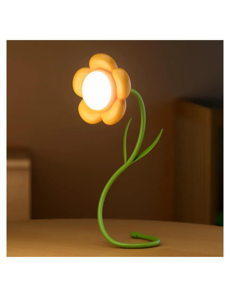 Lámpara LED Girasol Amarillo Recargable 3 Colores Regulable