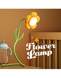 Lámpara LED Girasol Amarillo Recargable 3 Colores Regulable 2