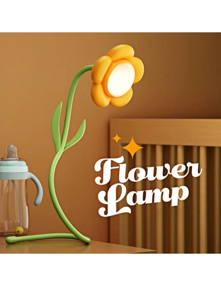 Lámpara LED Girasol Amarillo Recargable 3 Colores Regulable