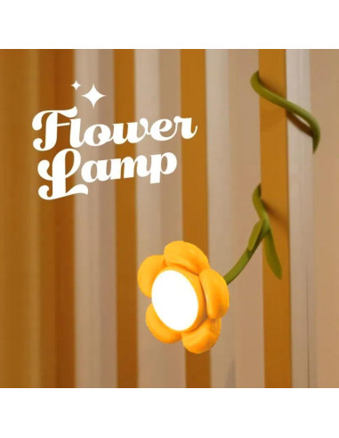 Lámpara LED Girasol Amarillo Recargable 3 Colores Regulable