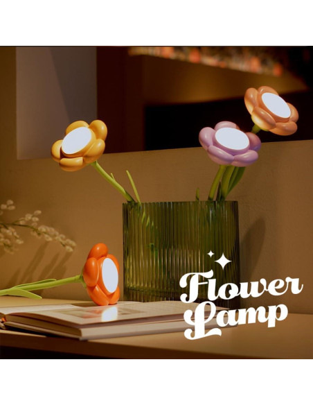 Lámpara LED Girasol Amarillo Recargable 3 Colores Regulable