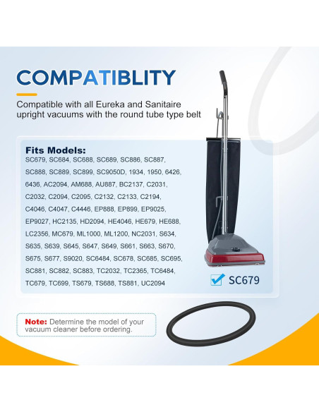 Correa de Aspiradora KeeTidy 30563B Paquete de 6 Unidades