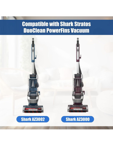 Filtros de Reemplazo Walntec AZ3002 para Aspiradora Shark - 2 HEPA, 4 Espuma, 4 Fieltro