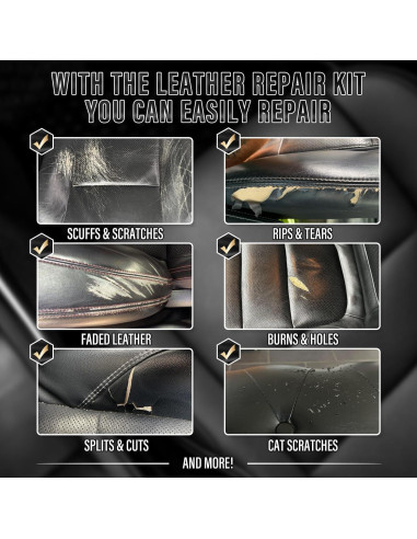 Kit de Reparación de Cuero ARCSSAI para Muebles y Autos
