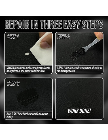 Kit de Reparación de Cuero ARCSSAI para Muebles y Autos