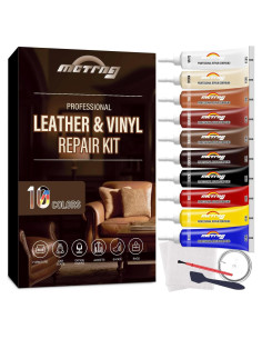 Kit de Reparación de Cuero MCTRHG - 10 Colores, Fácil de Usar