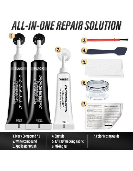 Kit de Reparación de Cuero ARCSSAI para Muebles y Autos
