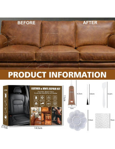 Kit de Reparación de Cuero Ganbaro para Muebles - 7 Colores 2