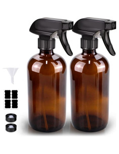Botellas de Spray de Vidrio Ámbar Bontip 473 ml - 2 Piezas 2