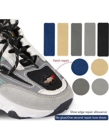 6 Parches Autoadhesivos ZHIZHOUNEY para Reparación de Calzado