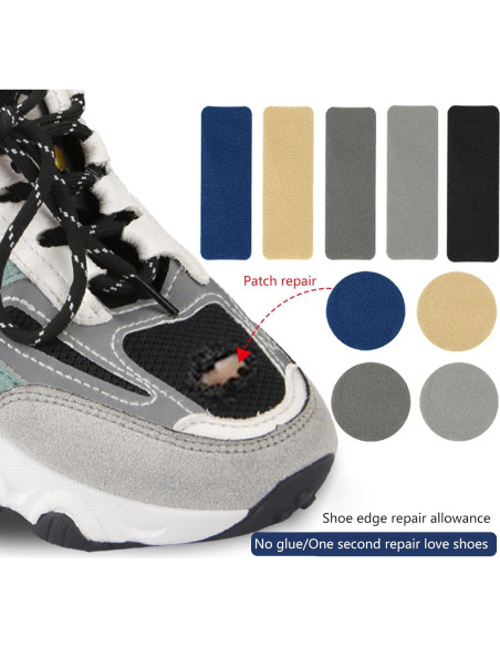 6 Parches Autoadhesivos ZHIZHOUNEY para Reparación de Calzado