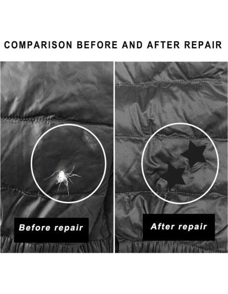 15 Parches de Reparación Autoadhesivos Nylon Pimoys 25x15cm