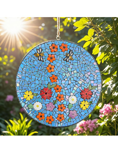 Azulejos de Mosaico de Vidrio Iridiscente Youway 200g para Manualidades