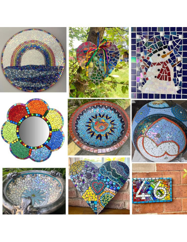 Azulejos de Mosaico de Vidrio Iridiscente Youway 200g para Manualidades