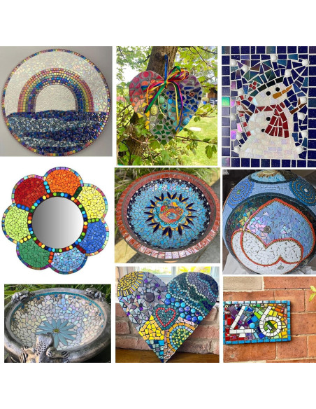 Azulejos de Mosaico de Vidrio Iridiscente Youway 200g para Manualidades