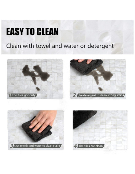 Azulejos de Concha KASARO 30.48x30.48cm Blanco Retro