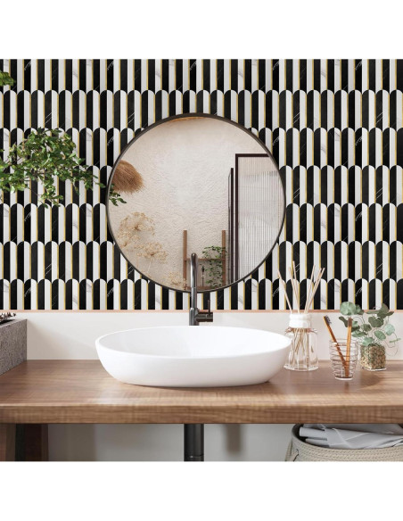 Azulejos Autoadhesivos Vamos Azulejo 10 Hojas PVC Metalico