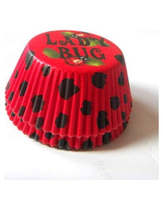 Forros para Muffin Lucky Star Mariquita 100 pcs 5.08x3.18 cm