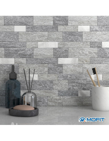Azulejo Autoadhesivo MOFIT 3D Mosaico Lineal Mate 5 Hojas