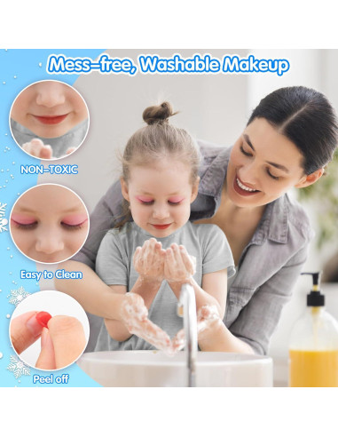 Juego de Maquillaje Lavable PLOOHT 48 en 1 para Niñas