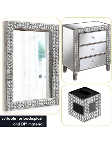 Azulejo de Espejo Autoadhesivo Diflart 5 Hojas 20x20 mm