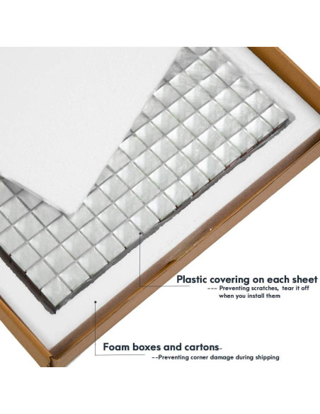 Azulejo de Espejo Autoadhesivo Diflart 5 Hojas 20x20 mm