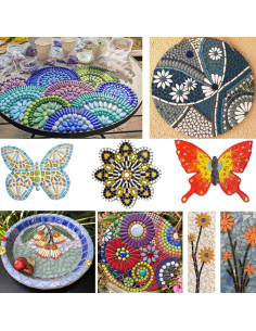 Azulejos de Mosaico de Vidrio Estilo Youway 228g Mezcla Colores 2