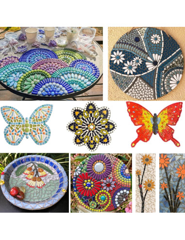 Azulejos de Mosaico de Vidrio Estilo Youway 228g Mezcla Colores