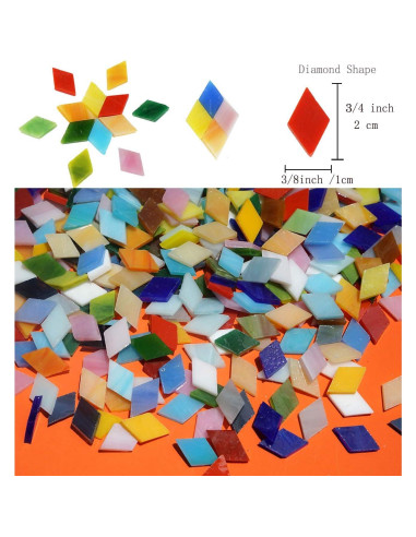 Lanyani 1050 Piezas Azulejos de Vidrio para Mosaico 0.70 kg