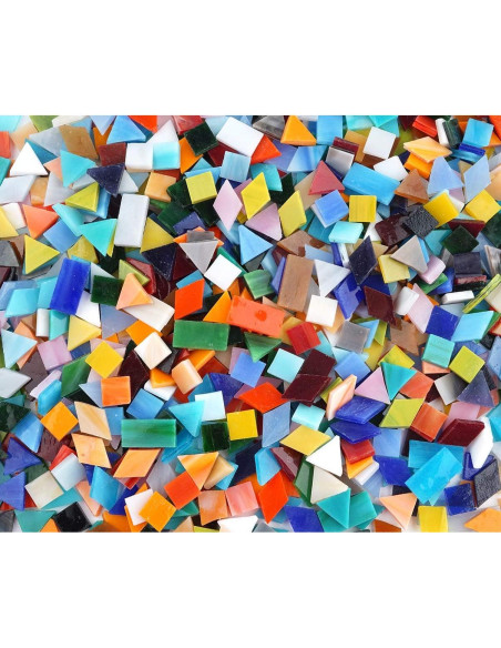 Lanyani 1050 Piezas Azulejos de Vidrio para Mosaico 0.70 kg