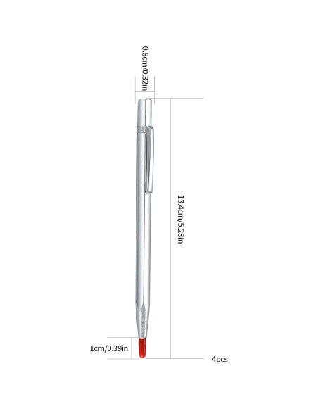 4 Piezas Scriber de Carburo de Tungsteno HexinYigjly 14 cm