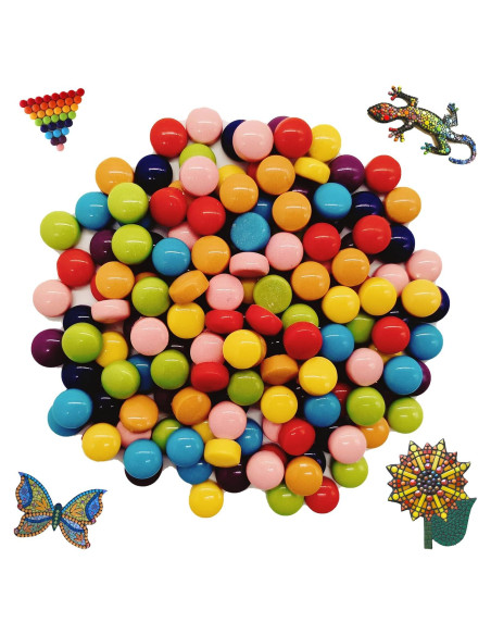 Azulejos Mosaico de Vidrio EDFLIFE 12mm Arcoíris 130 Piezas