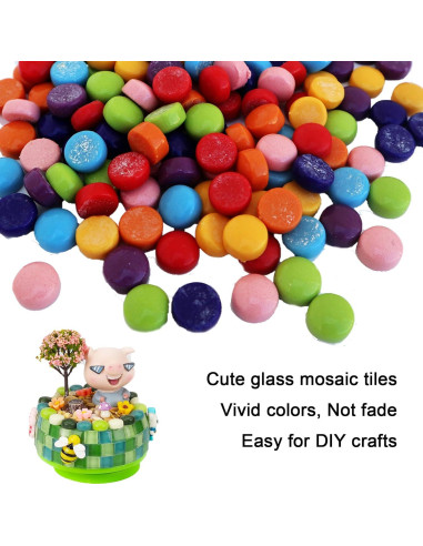 Azulejos Mosaico de Vidrio EDFLIFE 12mm Arcoíris 130 Piezas