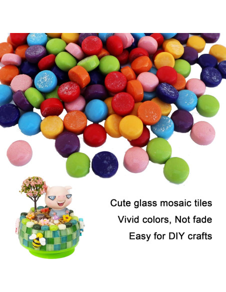 Azulejos Mosaico de Vidrio EDFLIFE 12mm Arcoíris 130 Piezas