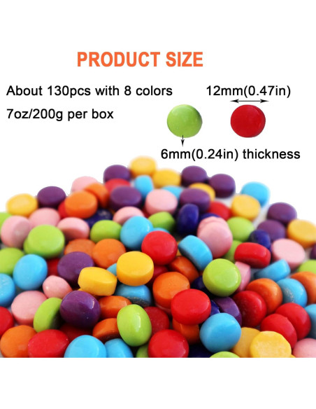 Azulejos Mosaico de Vidrio EDFLIFE 12mm Arcoíris 130 Piezas