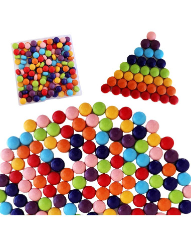 Azulejos Mosaico de Vidrio EDFLIFE 12mm Arcoíris 130 Piezas