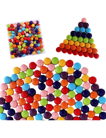 Azulejos Mosaico de Vidrio EDFLIFE 12mm Arcoíris 130 Piezas
