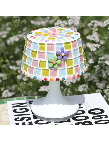 Azulejos Mosaico de Vidrio EDFLIFE 12mm Arcoíris 130 Piezas