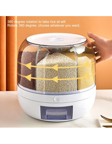 Dispensador de Granos Gavigain 6 Compartimentos 360 25.4 cm