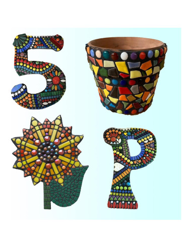 Azulejos Mosaico de Vidrio EDFLIFE 12mm Arcoíris 130 Piezas