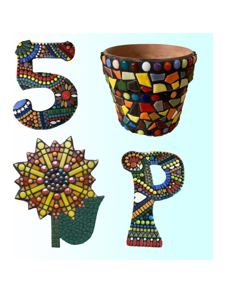 Azulejos Mosaico de Vidrio EDFLIFE 12mm Arcoíris 130 Piezas